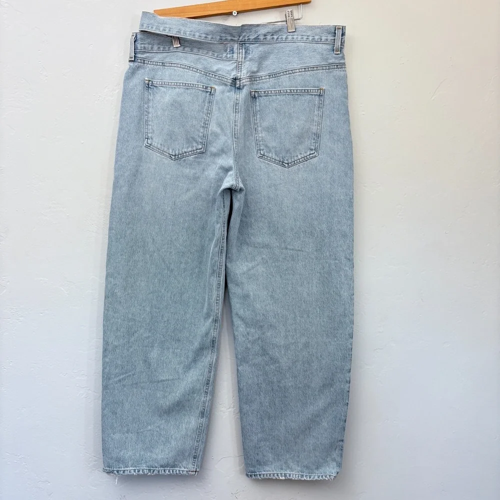 AGolde Broken Waistband Jeans Women Size 34 Blue Light Wash New - Picture 6 of 14